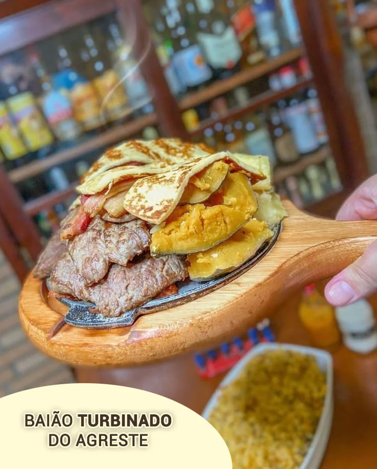 Prato típico nordestino do Restaurante Rota Nordestina