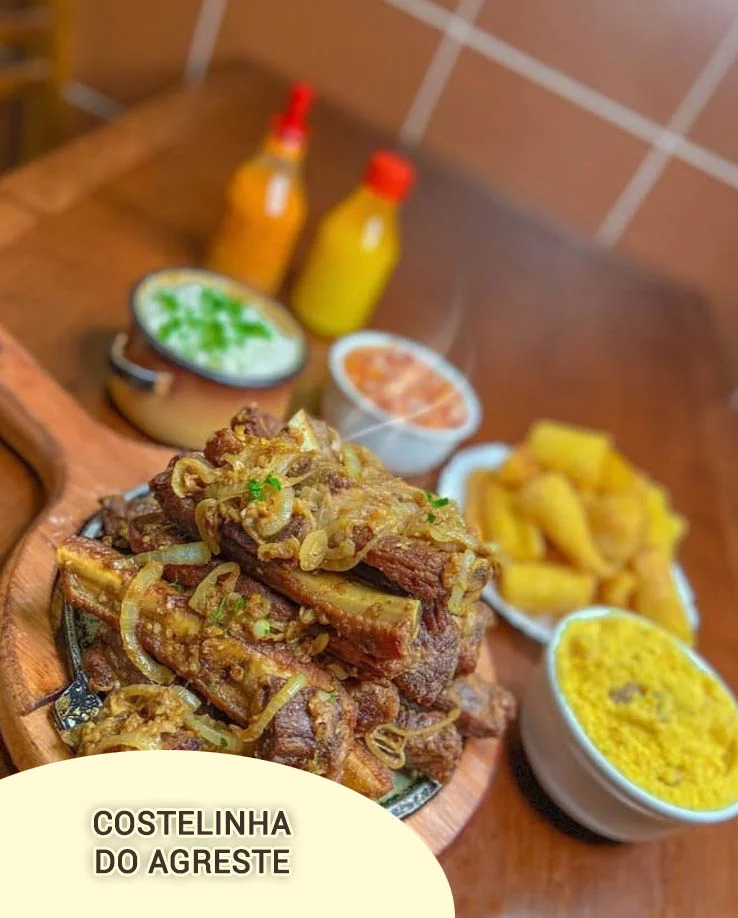 Prato típico nordestino do Restaurante Rota Nordestina