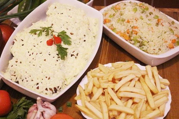 Pratos nordestinos variados do Restaurante Rota Nordestina em Santos